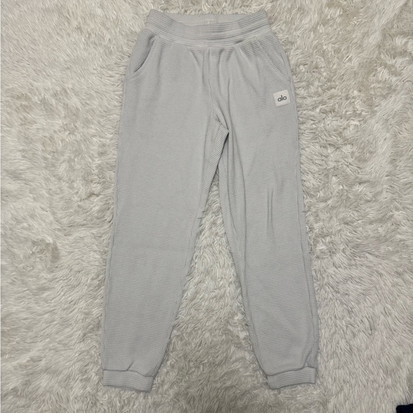ALO Yoga Waffle Weekend Escape Jogger In Ivory Alo Yoga Joggers - Picture 2 of 6